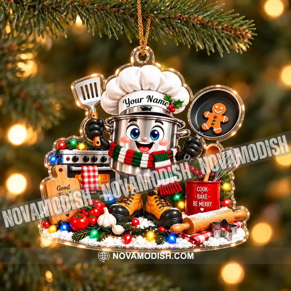 Chef Home Decor Christmas Ornament Personalized Ornament - Ornament