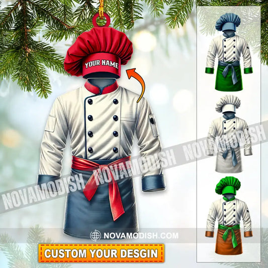 Chef Outfit Ornament Personalized 3.54’’ / 1