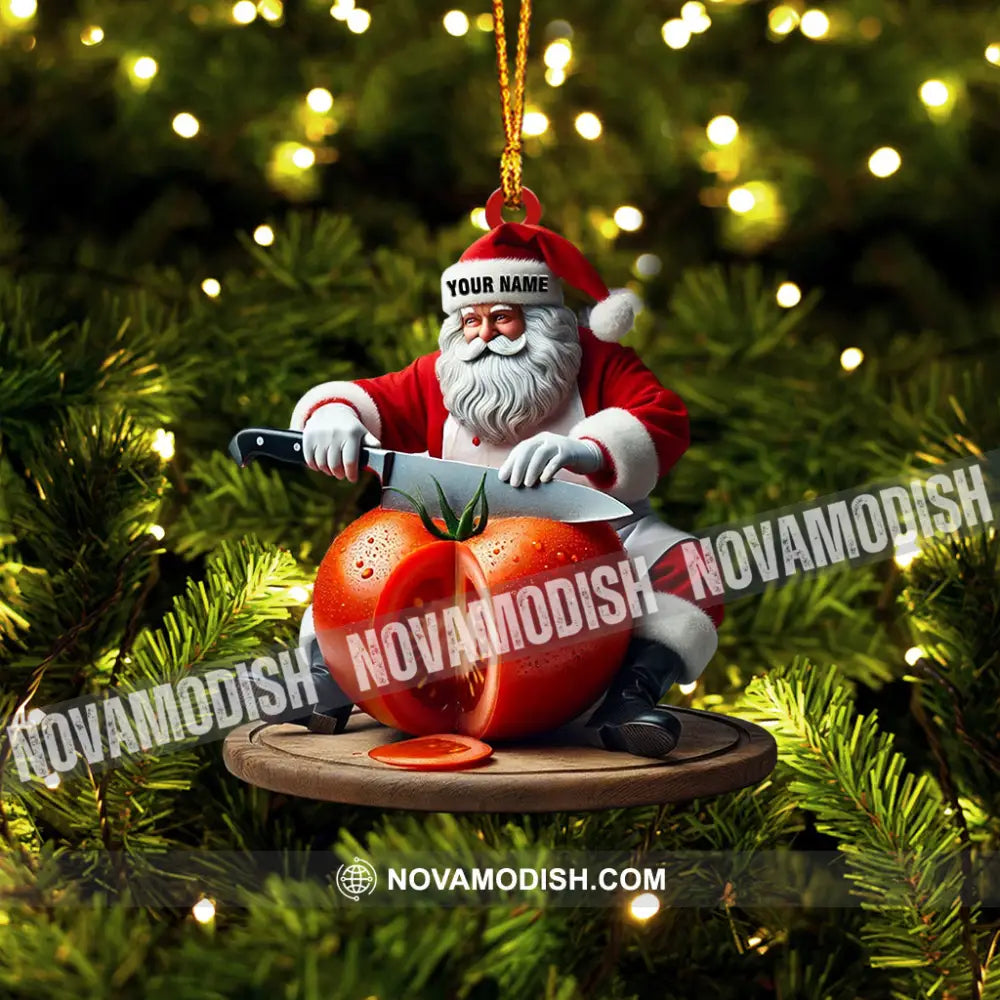 Chef Santa Home Decor Christmas Ornament Personalized