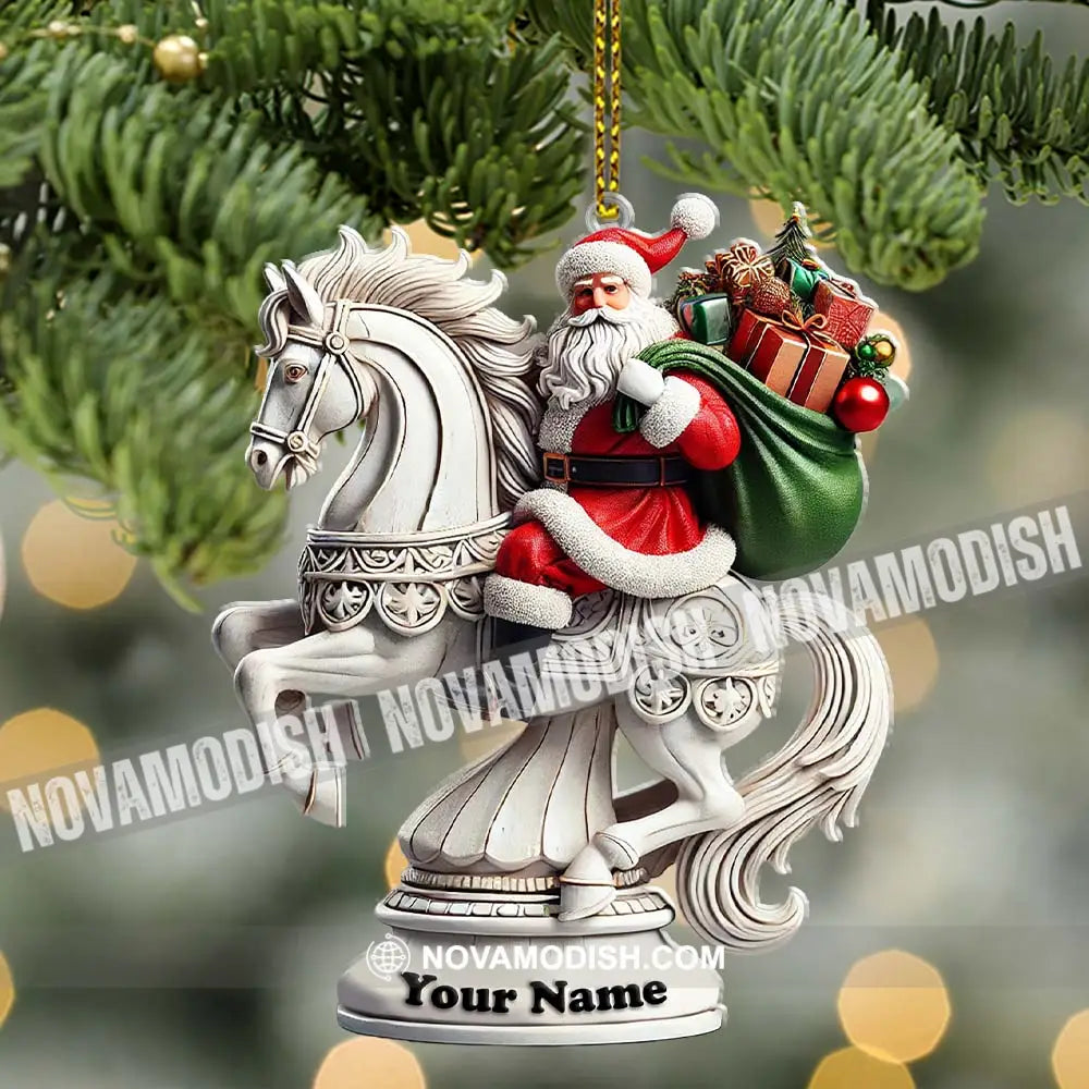 Chess Santa Christmas Ornament Personalized
