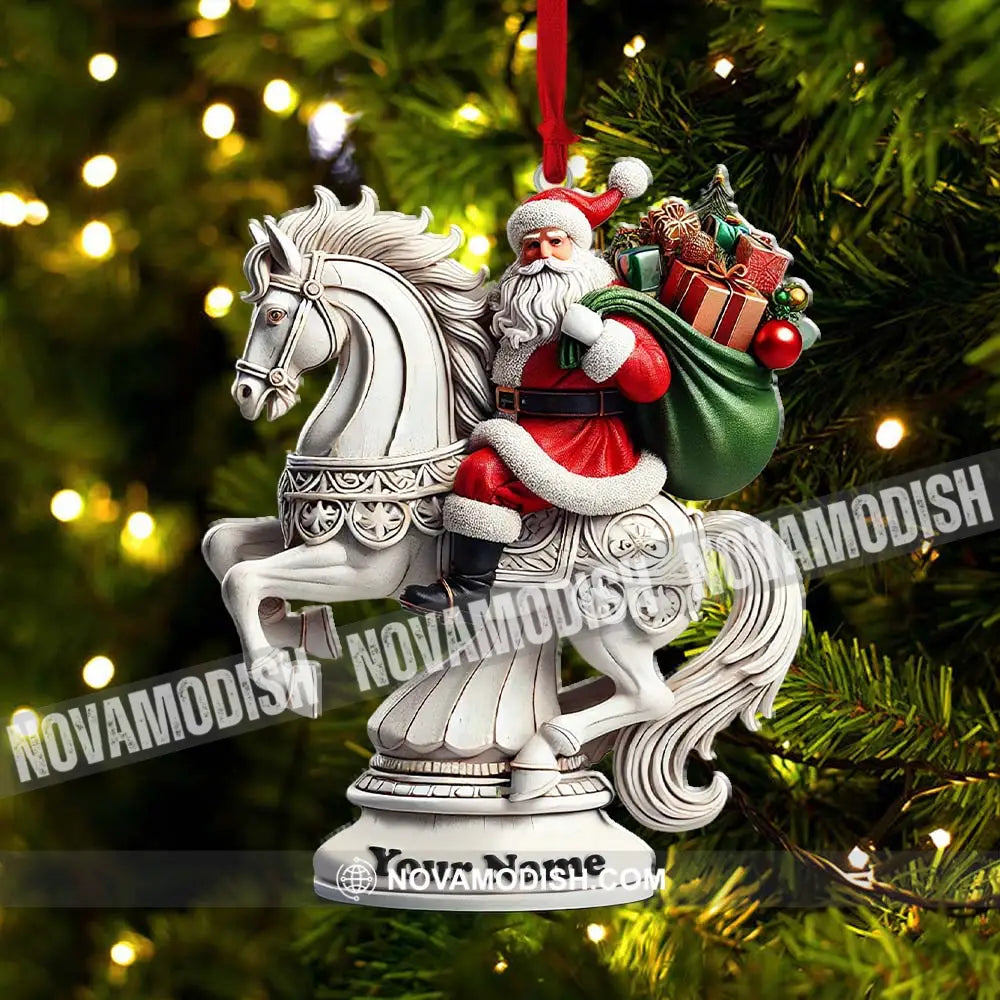 Chess Santa Christmas Ornament Personalized 3.54’’ / 1