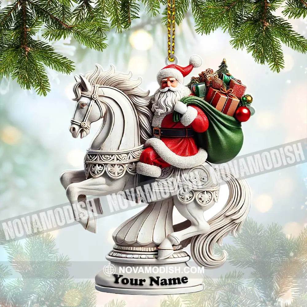 Chess Santa Christmas Ornament Personalized