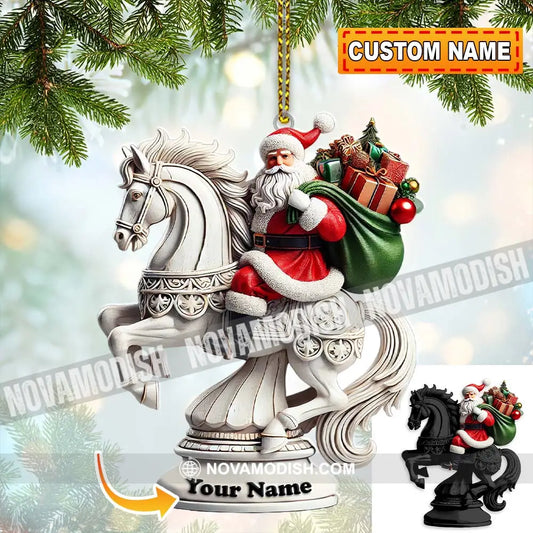 Chess Santa Christmas Ornament Personalized