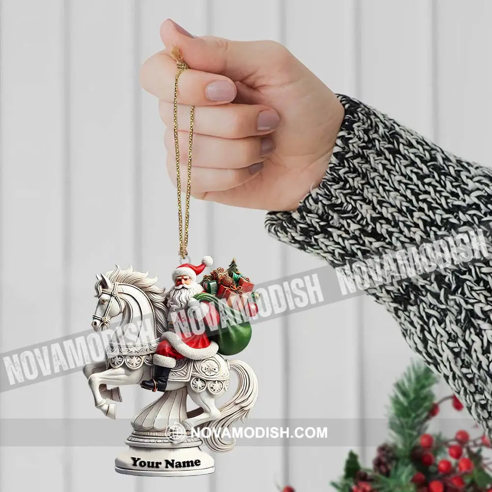 Chess Santa Christmas Ornament Personalized