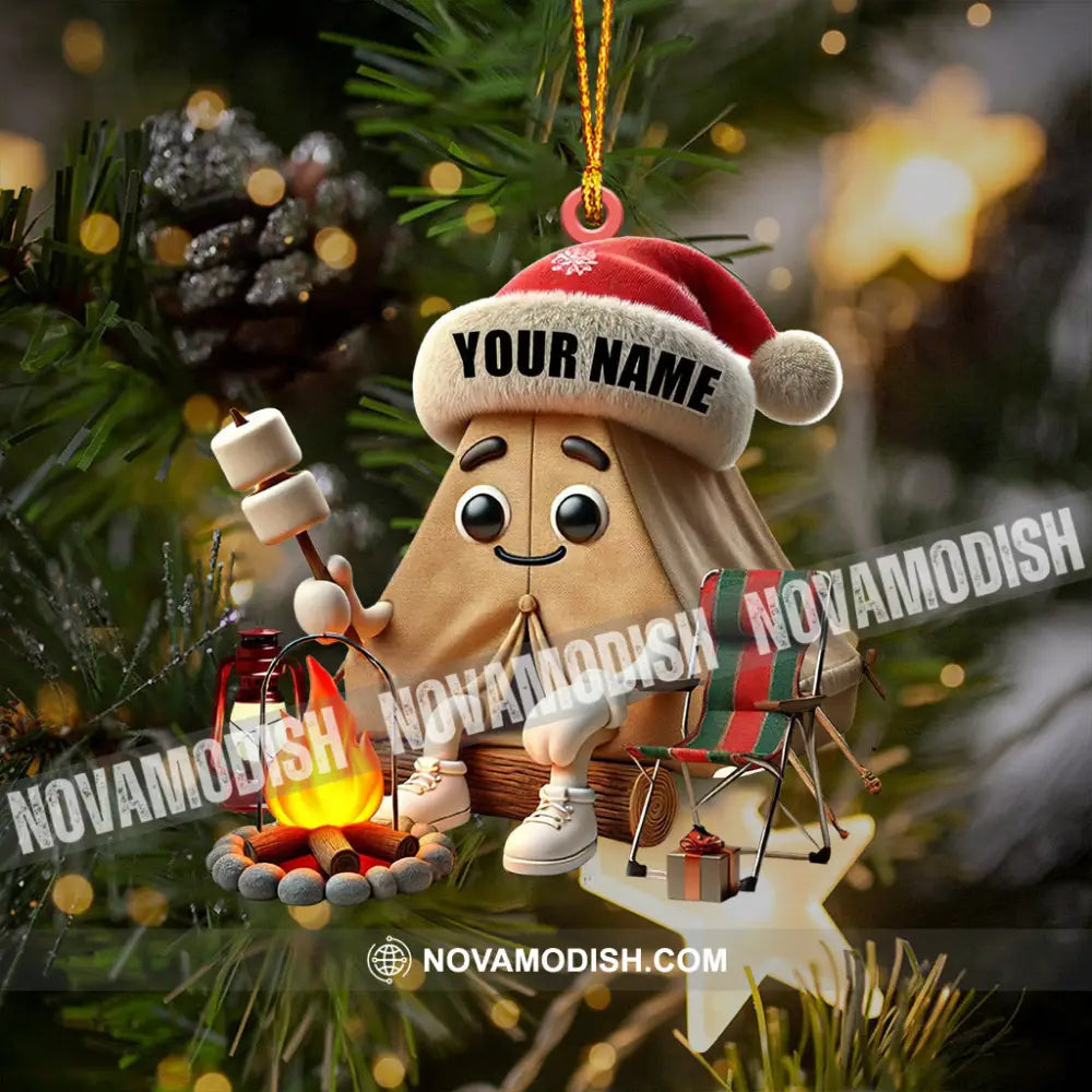 Christmas Camping Ornament Personalized