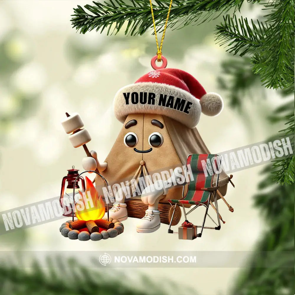 Christmas Camping Ornament Personalized