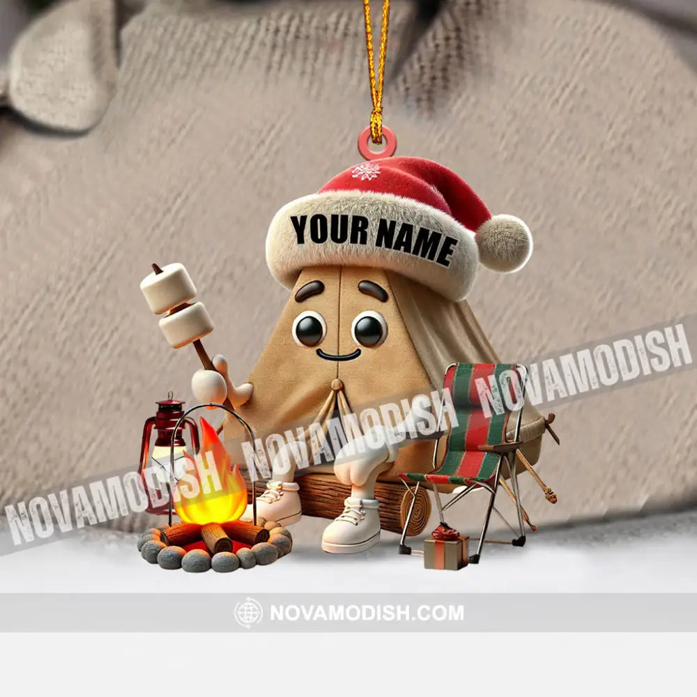 Christmas Camping Ornament Personalized