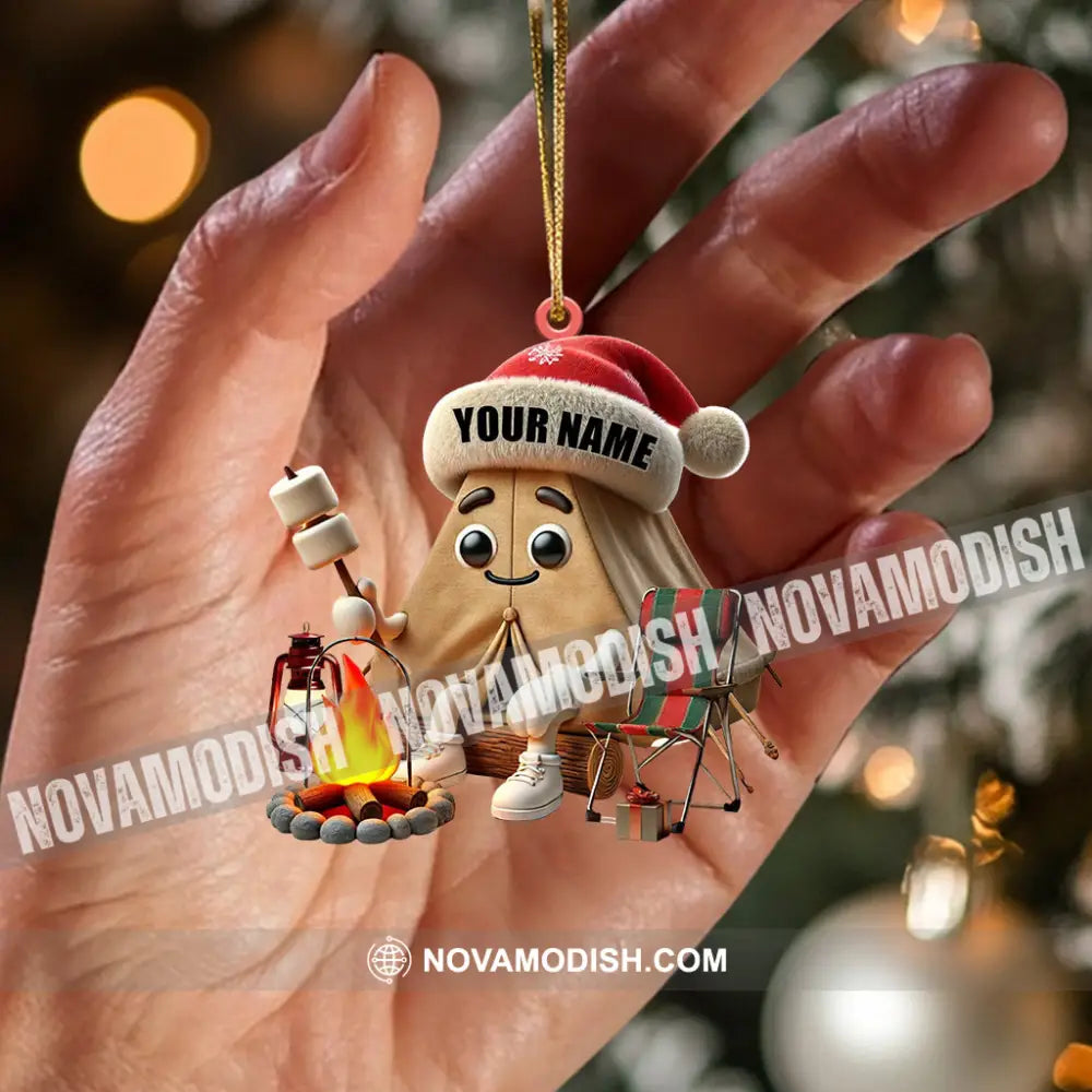 Christmas Camping Ornament Personalized