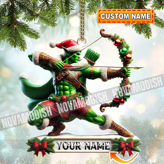 Christmas Elf Archery Ornament Personalized 3.54’’ / 1