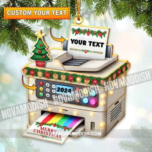 Christmas Fax Machine Home Decor Ornament Personalized 3.54’’ / 1