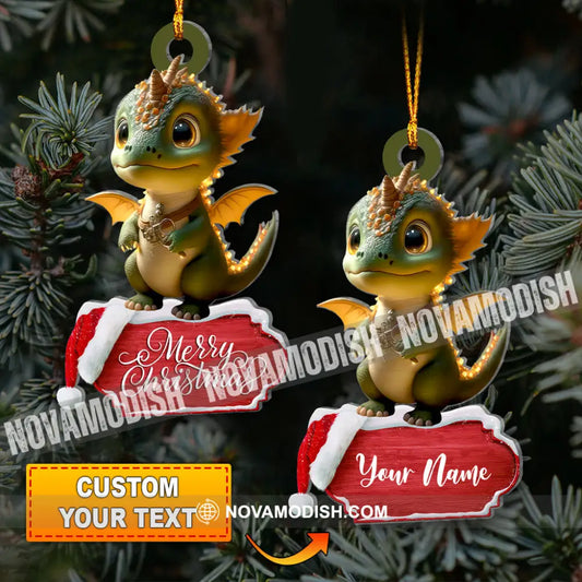 Christmas Gift Custom Ornament Name Dragon