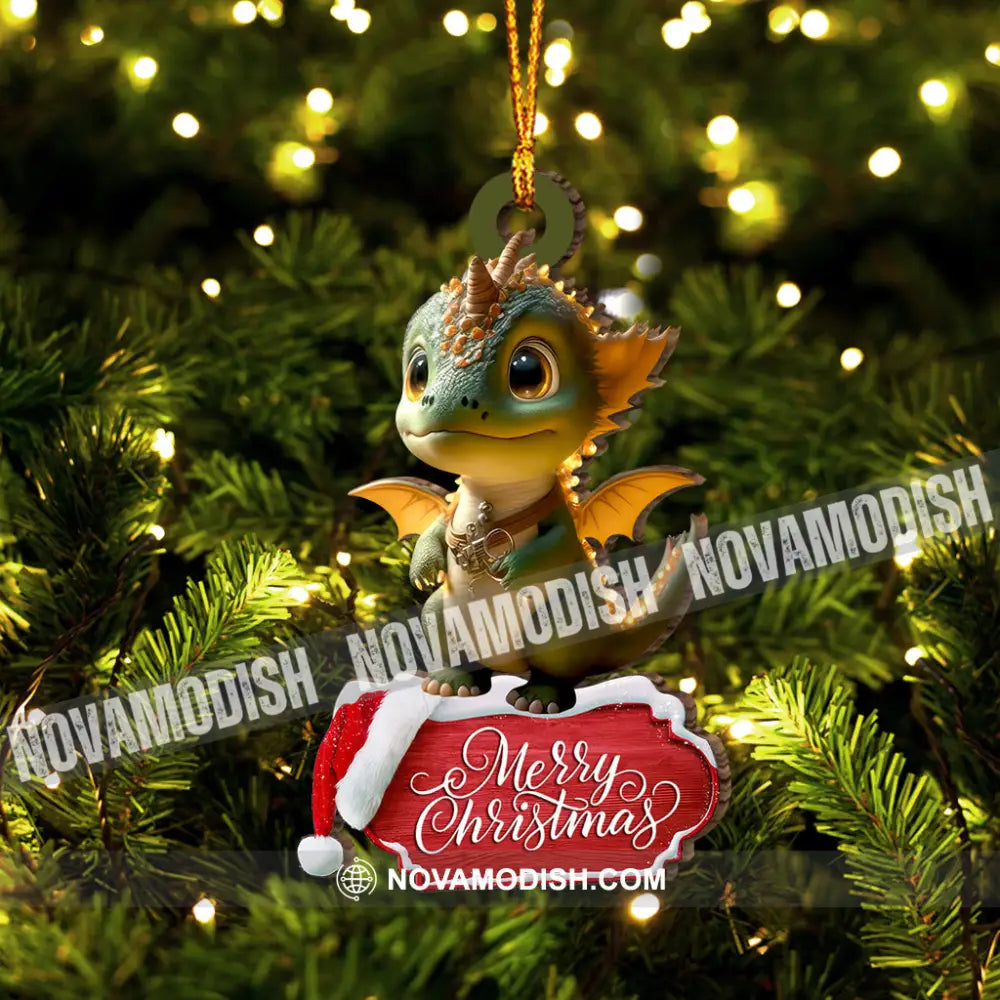 Christmas Gift Custom Ornament Name Dragon