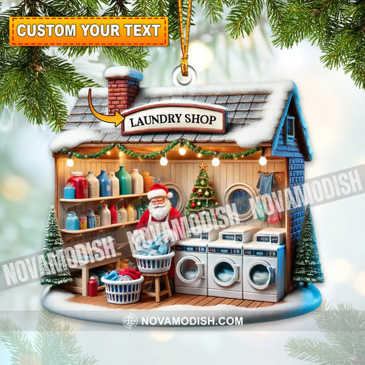 Christmas Laundry Shop Home Decor Ornament Personalized 3.54’’ / 1