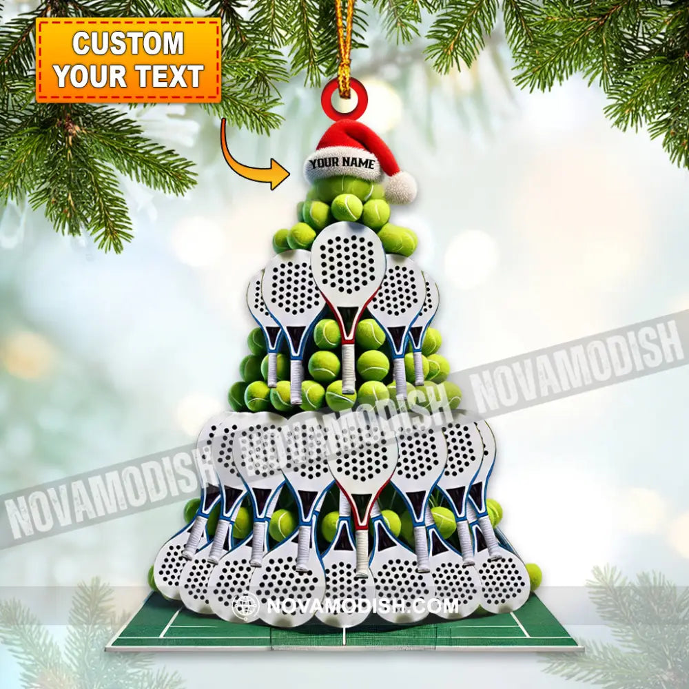 Christmas Tennis Tree Home Decor Ornament Personalized 3.54’’ / 1