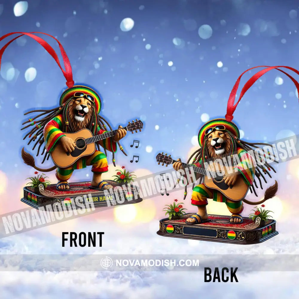 Christmas Reggae Music Lion Home Decor Ornament Personalized