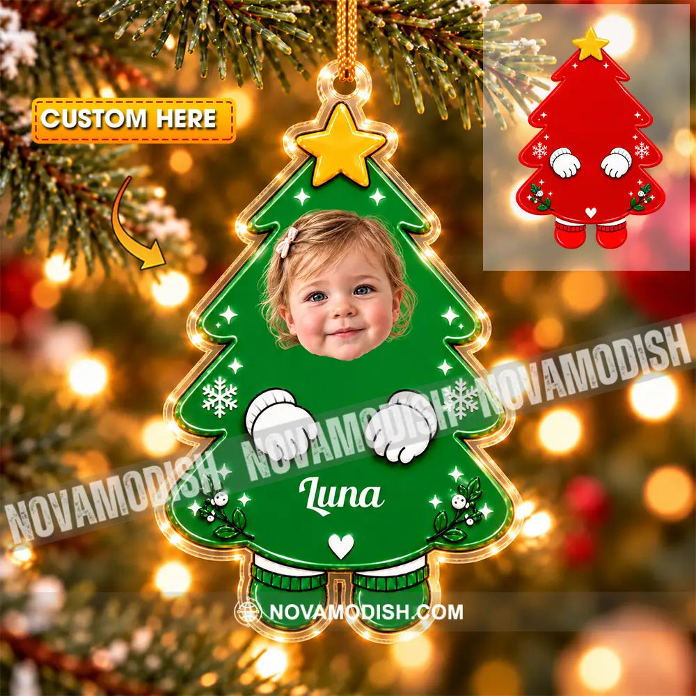 Christmas Tree Baby Home Decor Christmas Ornament Personalized Ornament - 3.54’’ / 1 Ornament - Ornament