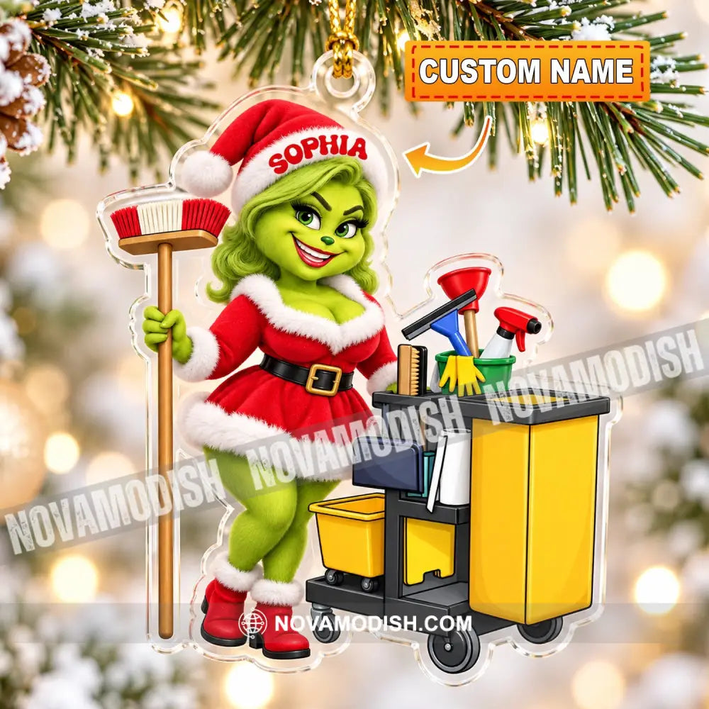 Cleaning Lady Home Decor Christmas Ornament Personalized Ornament - 3.54’’ / 1 Ornament - Ornament
