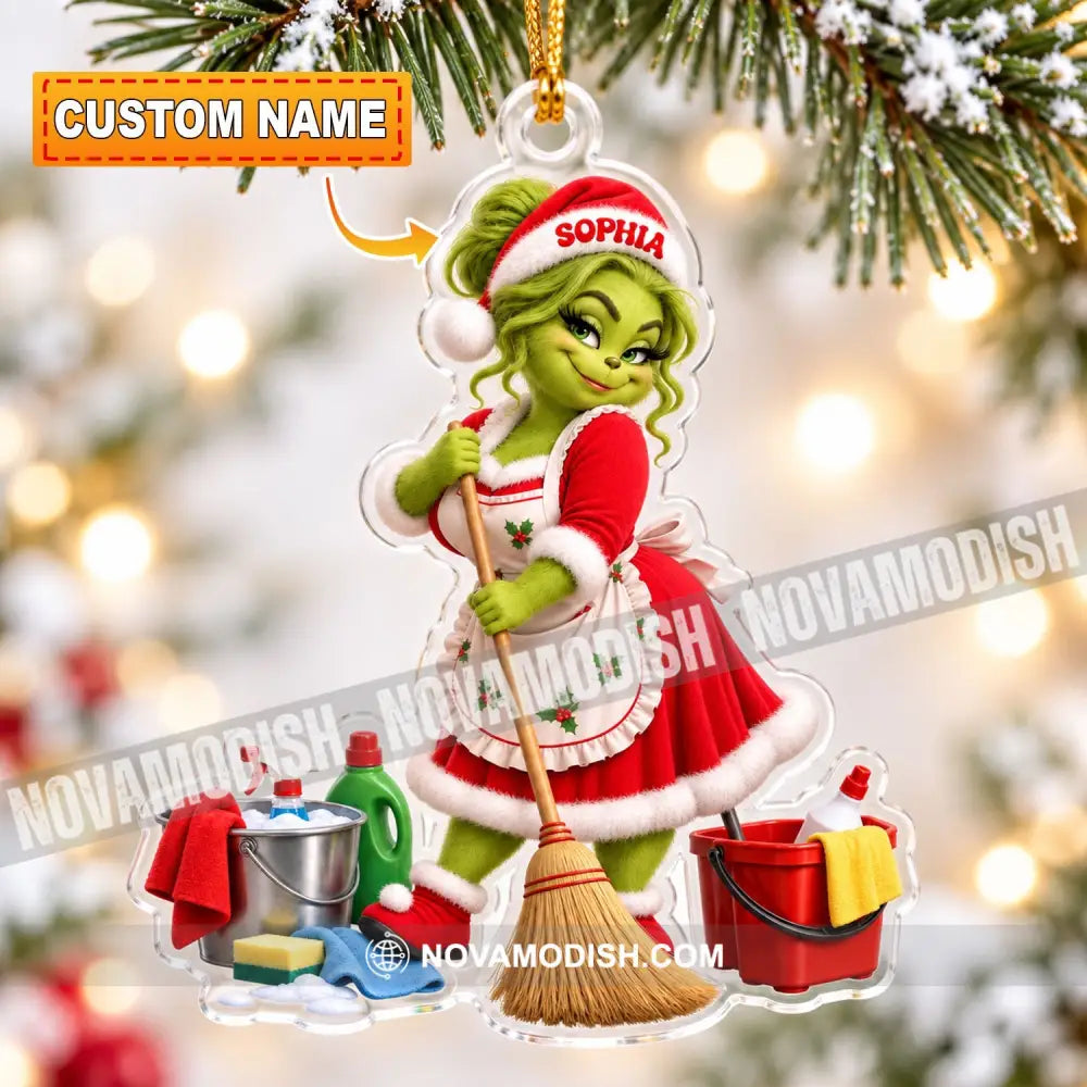Cleaning Lady Home Decor Christmas Ornament Personalized Ornament - 3.54’’ / 1 Ornament - Ornament