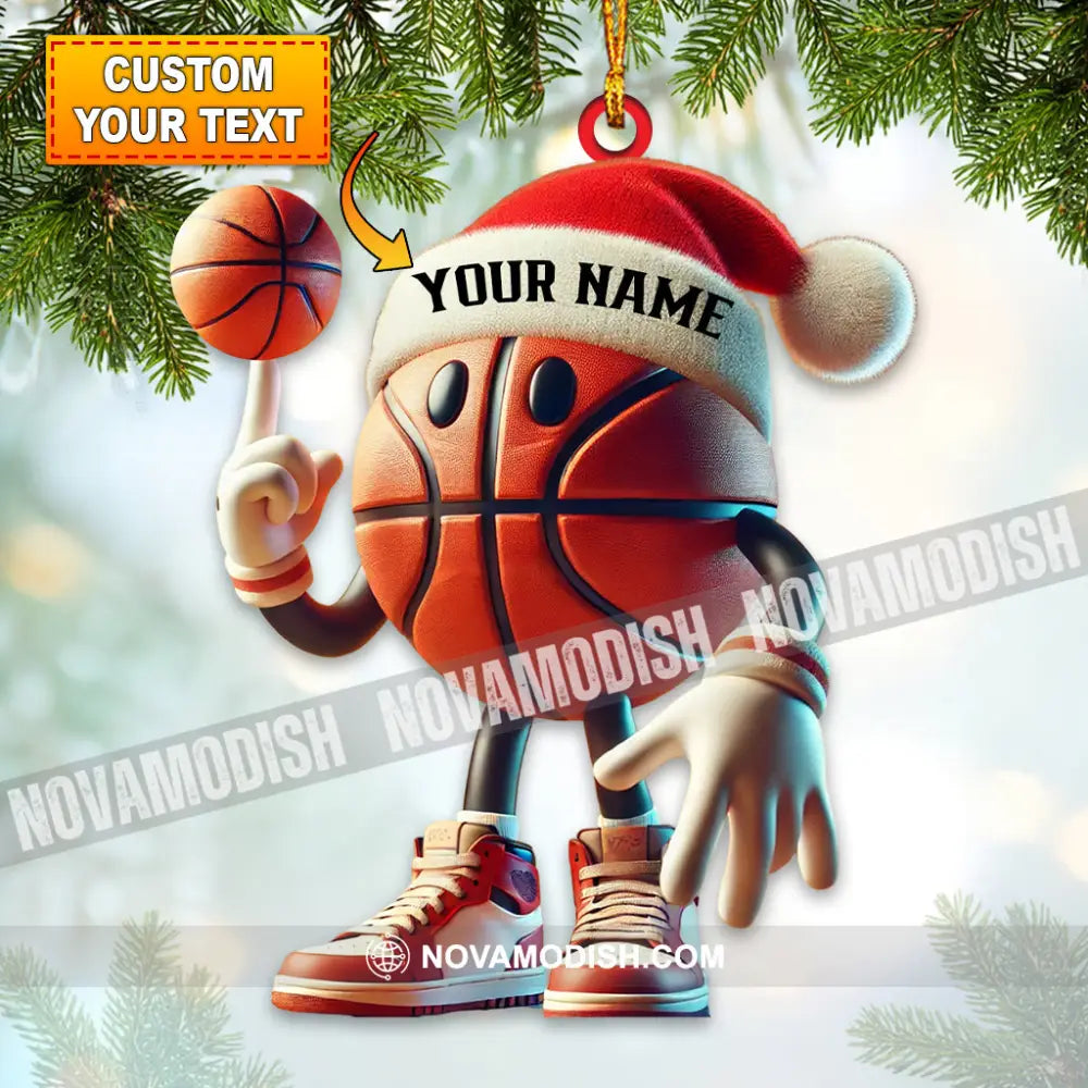 Cool Basketball Christmas Ornament Personalized 3.54’’ / 1