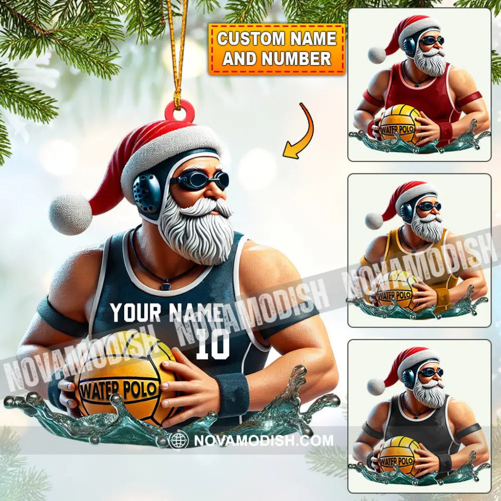 Cool Santa Basketball Home Decor Christmas Ornament Personalized 3.54’’ / 1