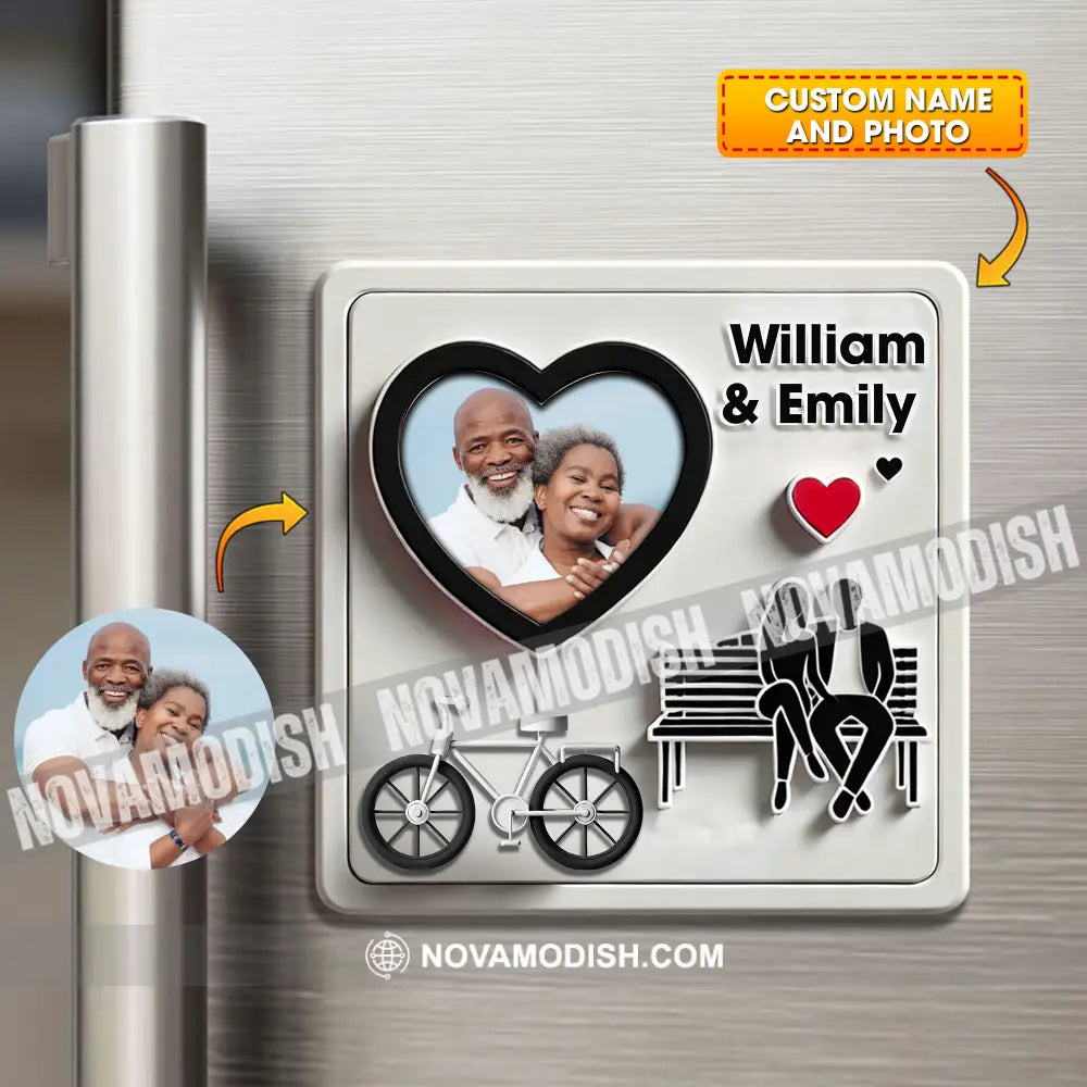 Couple Fridge Magnet - Personalized 3.54’’ / 1 Piece