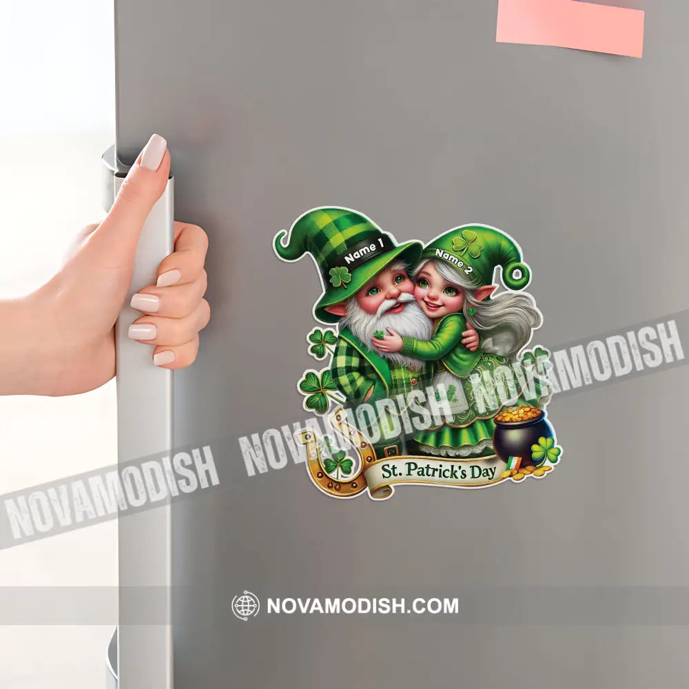 Couple St.patrick’s Day Fridge Magnet - Personalized