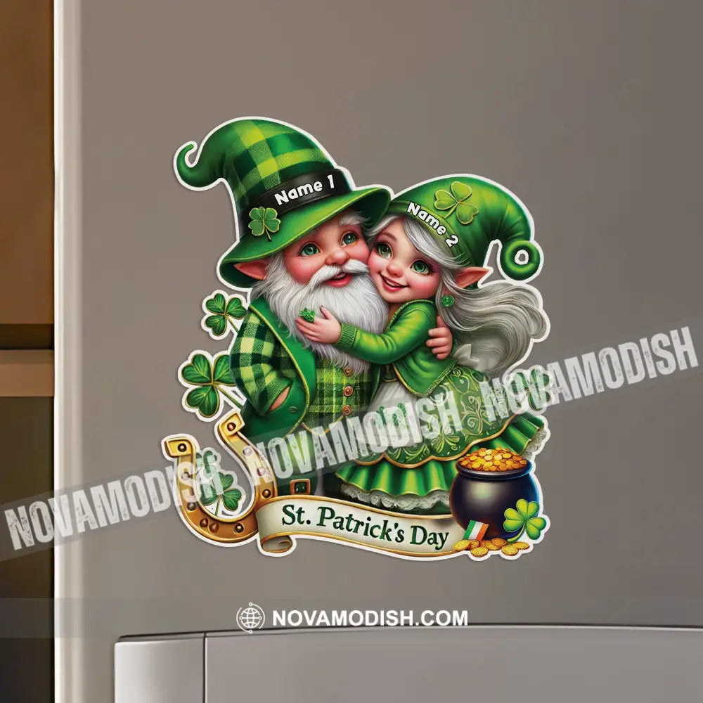 Couple St.patrick’s Day Fridge Magnet - Personalized 3.54’’ / 1 Piece