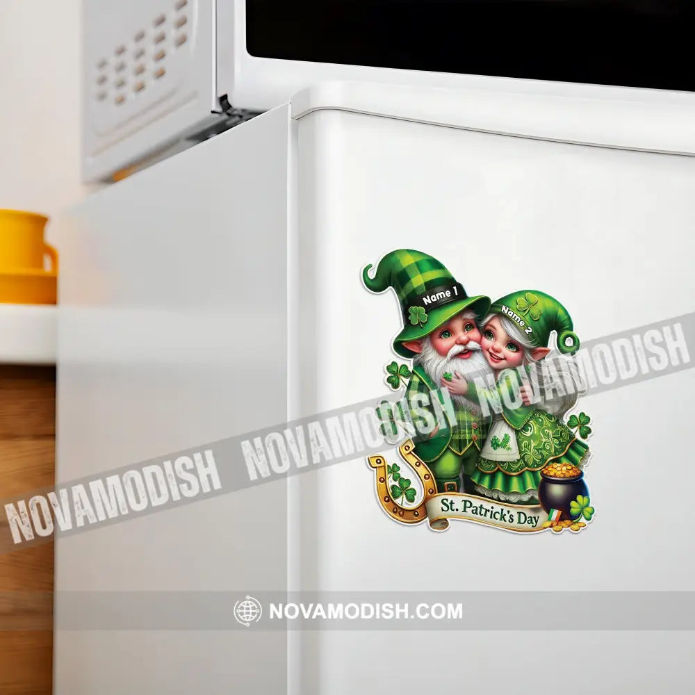 Couple St.patrick’s Day Fridge Magnet - Personalized