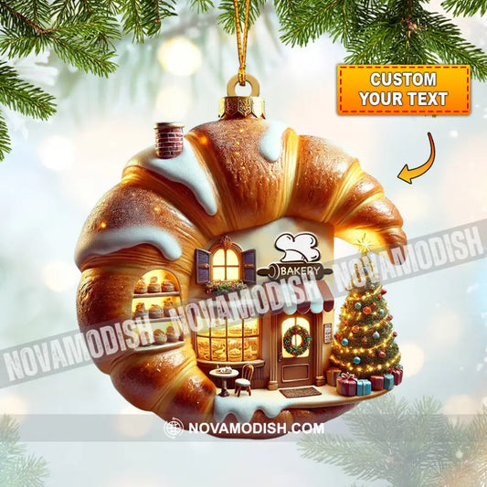 Croissant Shop Home Decor Christmas Ornament Personalized 3.54’’ / 1