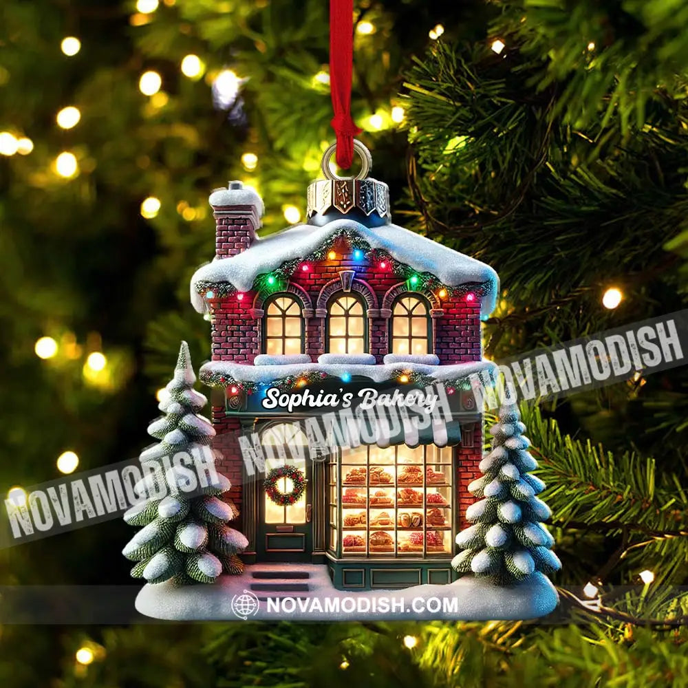 Custom Christmas House Ornament Personalized