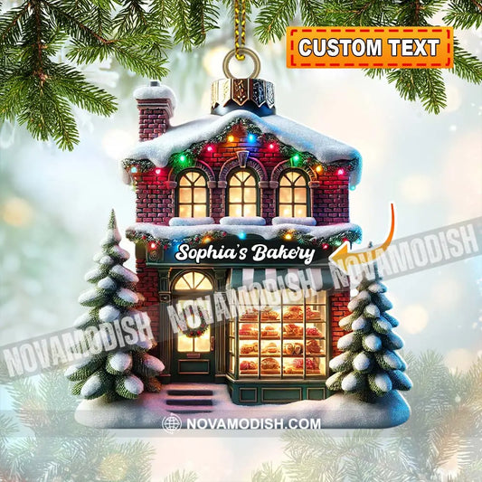 Custom Christmas House Ornament Personalized 3.54’’ / 1