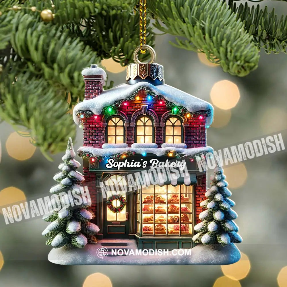 Custom Christmas House Ornament Personalized