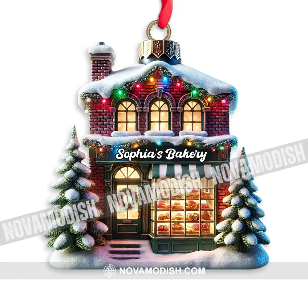 Custom Christmas House Ornament Personalized