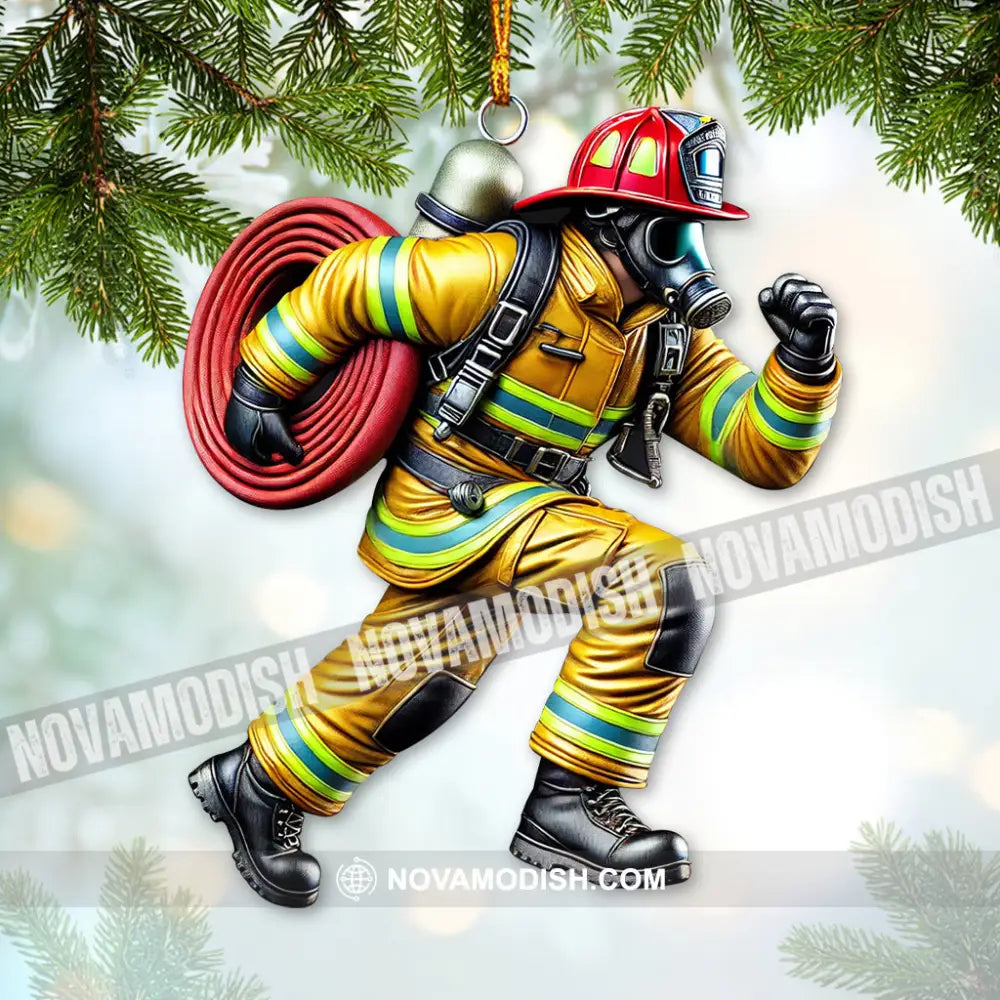 Custom Color Firefighter Ornament Christmas Gift