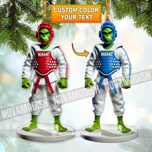 Custom Karate Elf Ornament Personalized 3.54’’ / 1