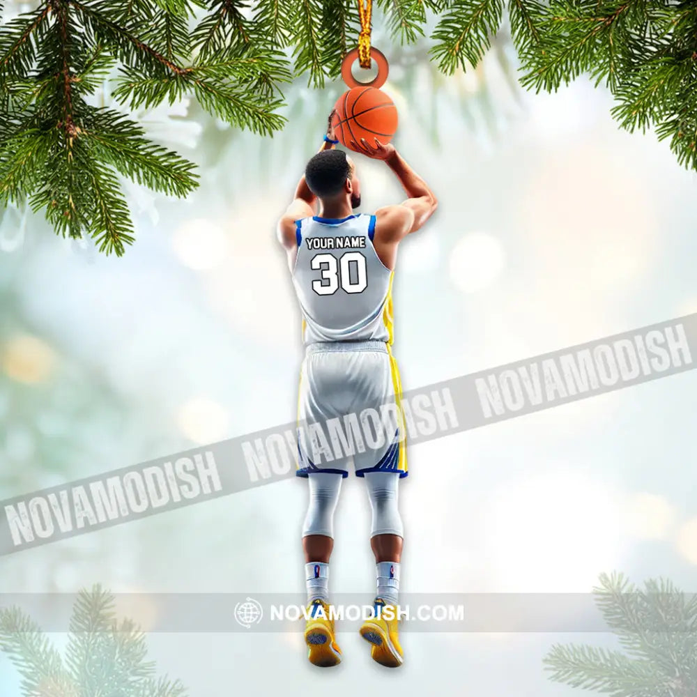 Custom Name And Number Basketball Ornament Christmas Gift Decoration 3.54’’ / 1