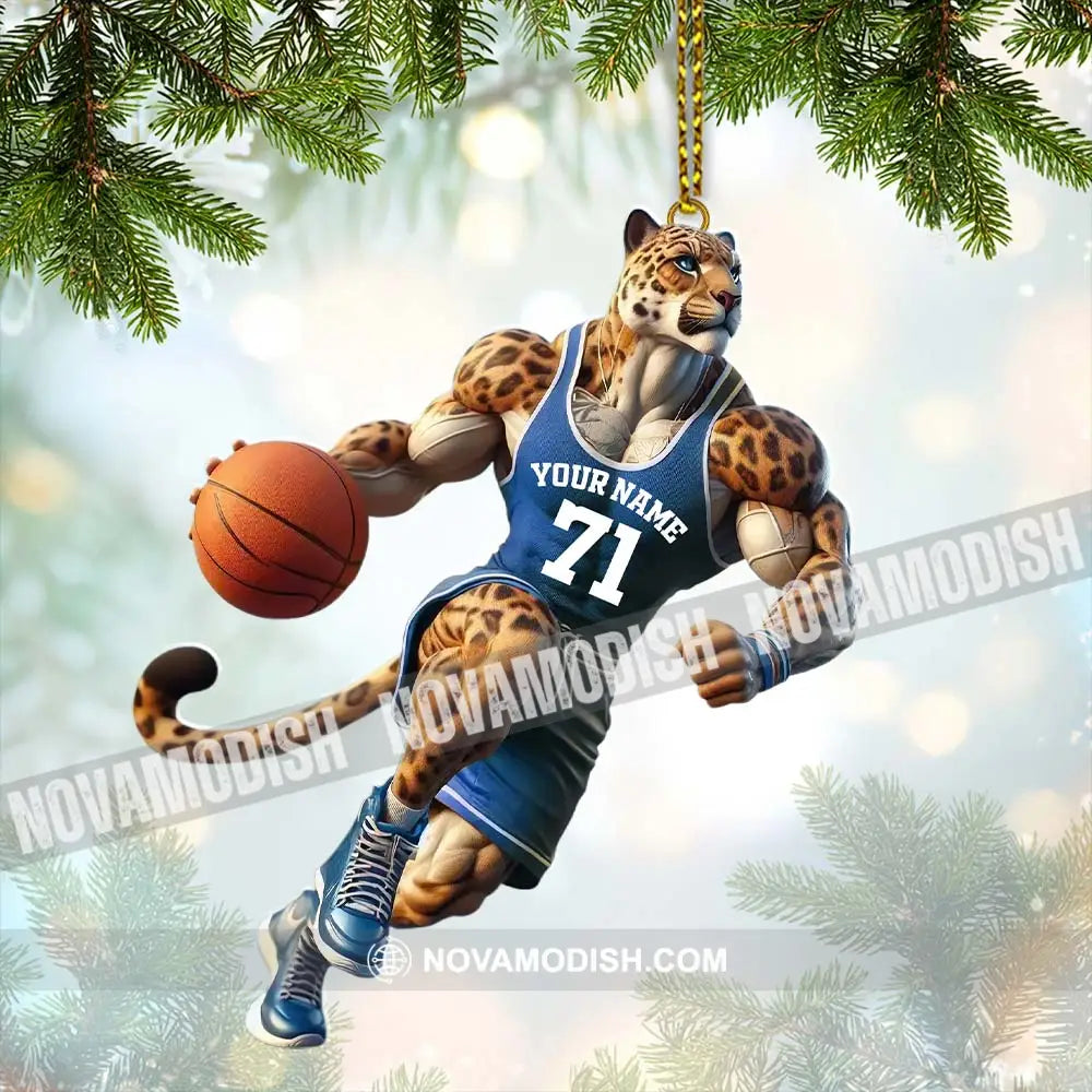 Custom Name And Number Basketball Ornament Lover Christmas Gift 3.54’’ / 1