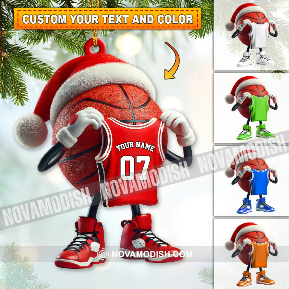 Custom Name And Number Basketball Ornament Lover Christmas Gift