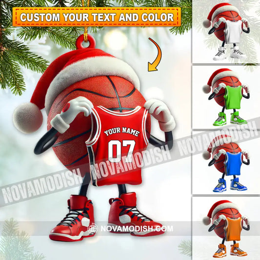 Custom Name And Number Basketball Ornament Lover Christmas Gift