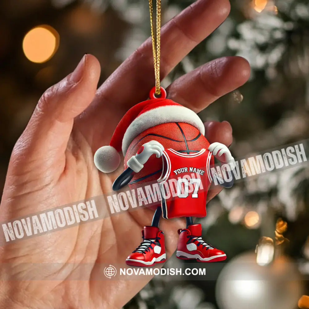 Custom Name And Number Basketball Ornament Lover Christmas Gift