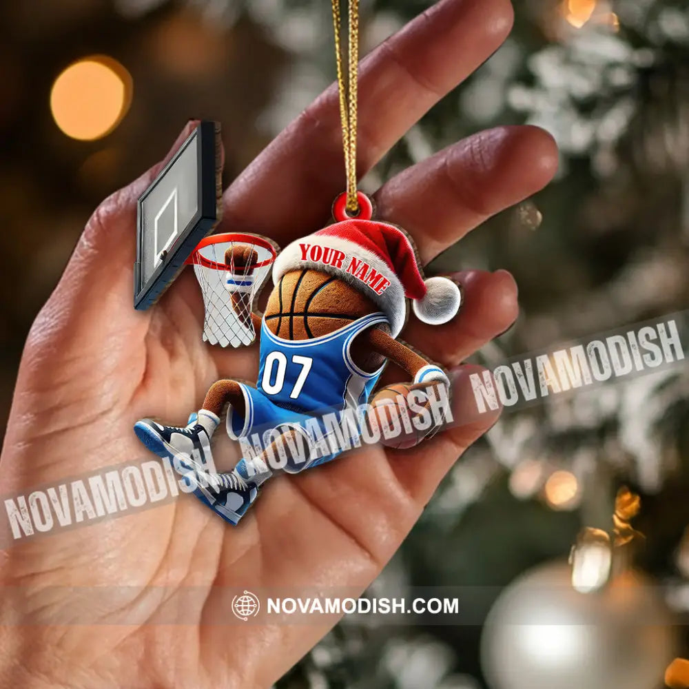 Custom Name And Number Basketball Ornament Team Christmas Gift