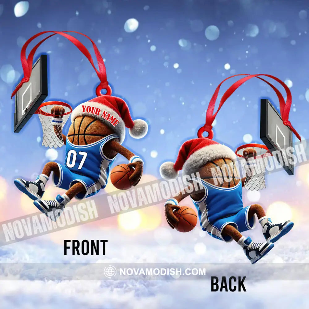 Custom Name And Number Basketball Ornament Team Christmas Gift