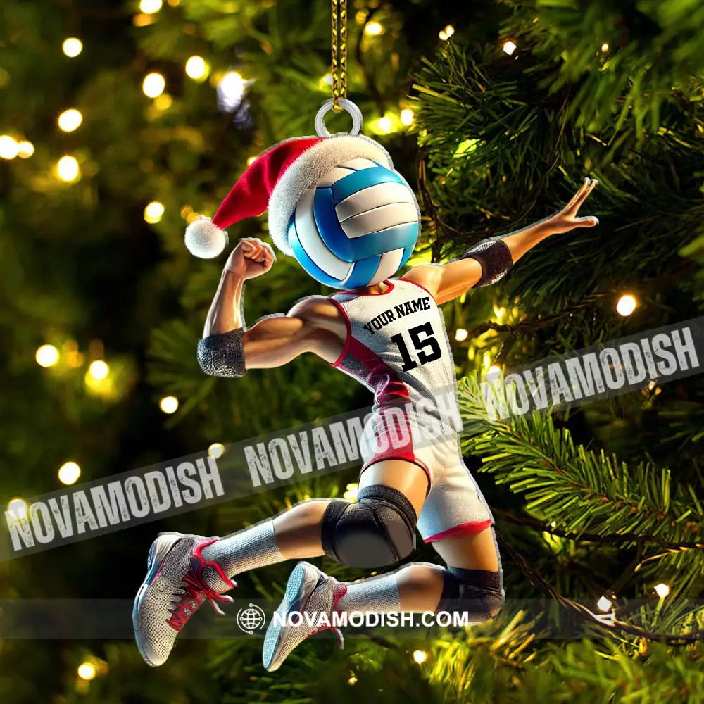 Custom Name And Number Handball Champion Ornament Christmas Gift For Lover