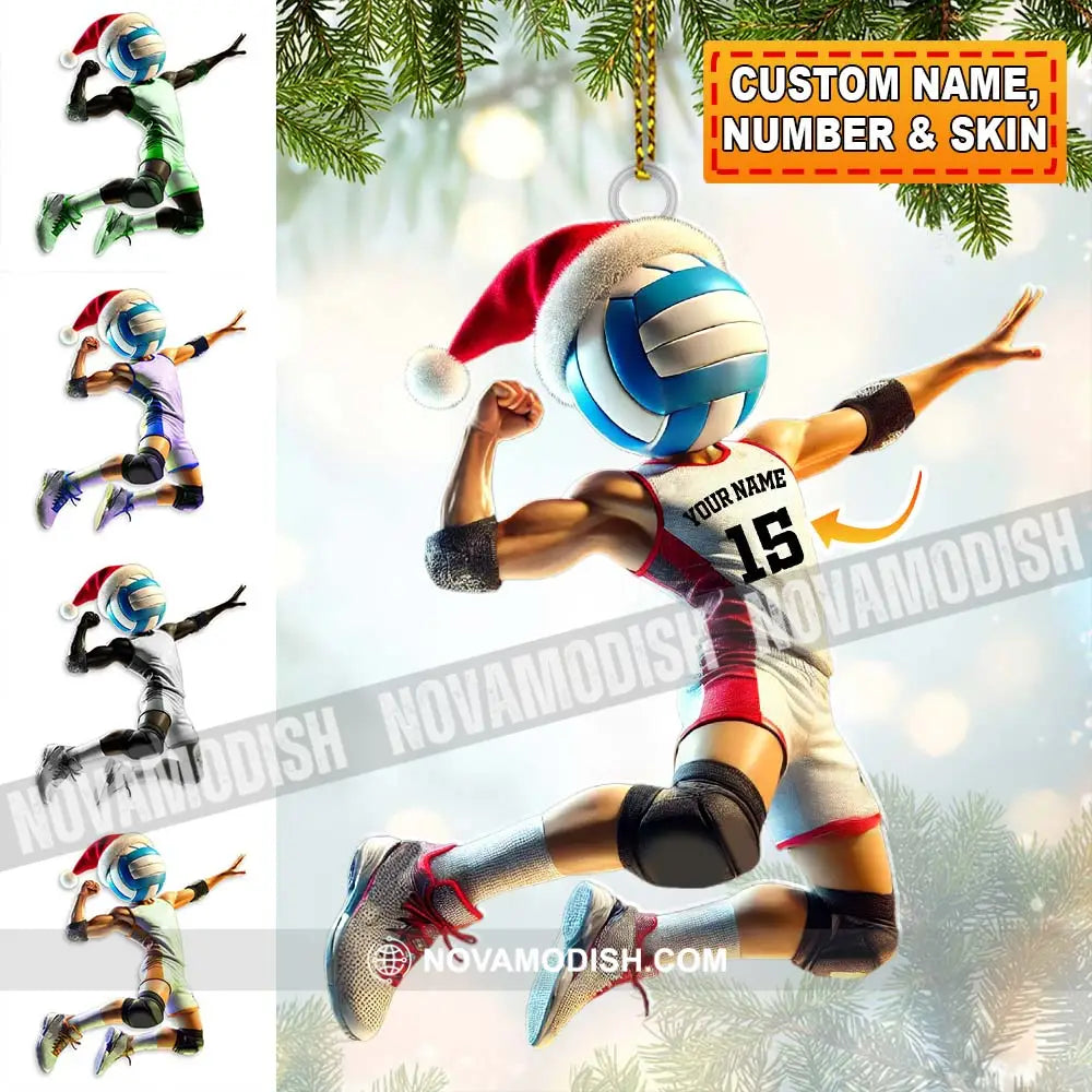 Custom Name And Number Handball Champion Ornament Christmas Gift For Lover