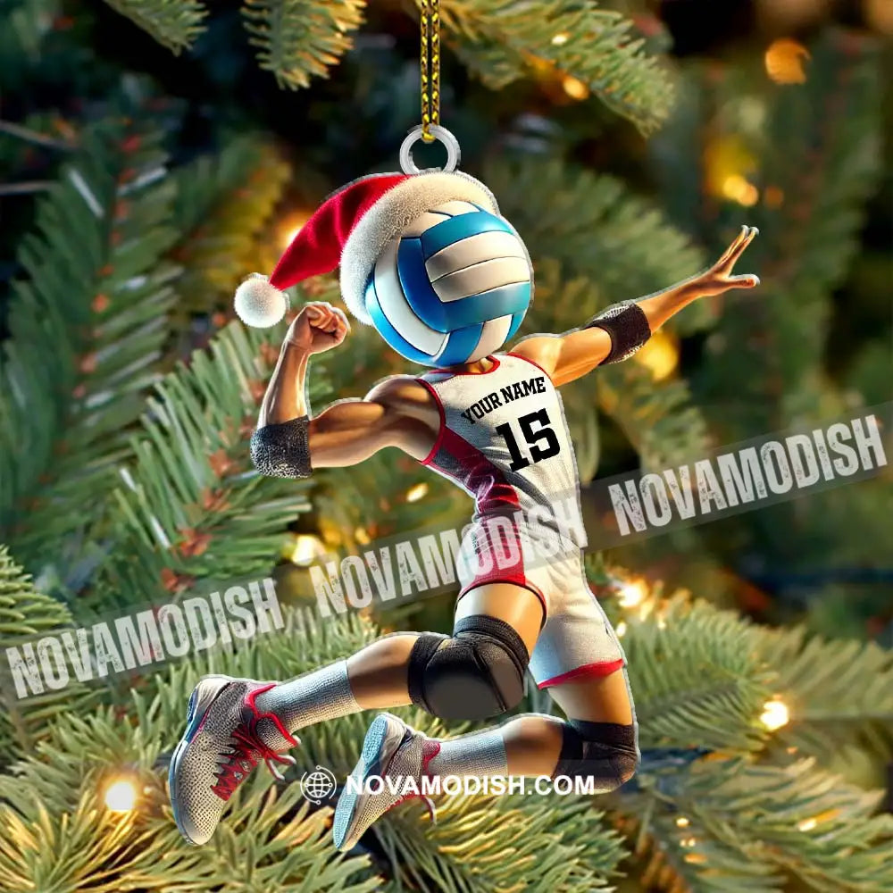 Custom Name And Number Handball Champion Ornament Christmas Gift For Lover