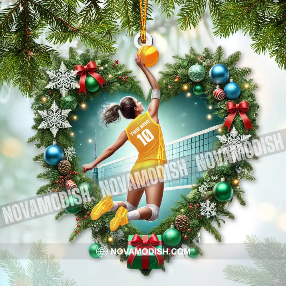 Custom Name And Number Handball Ornament Christmas Gift For Lover