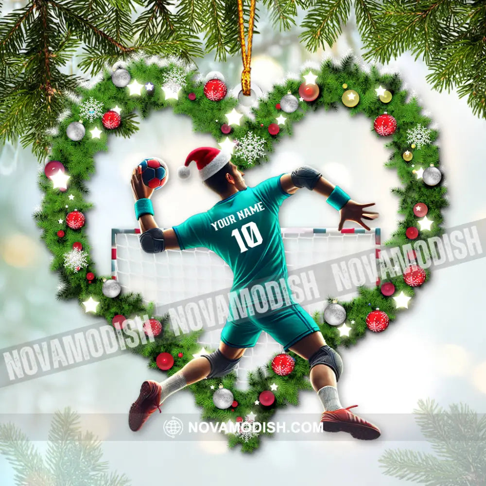 Custom Name and Number Handball Ornament Christmas Gift for Handball Lover - Ornament