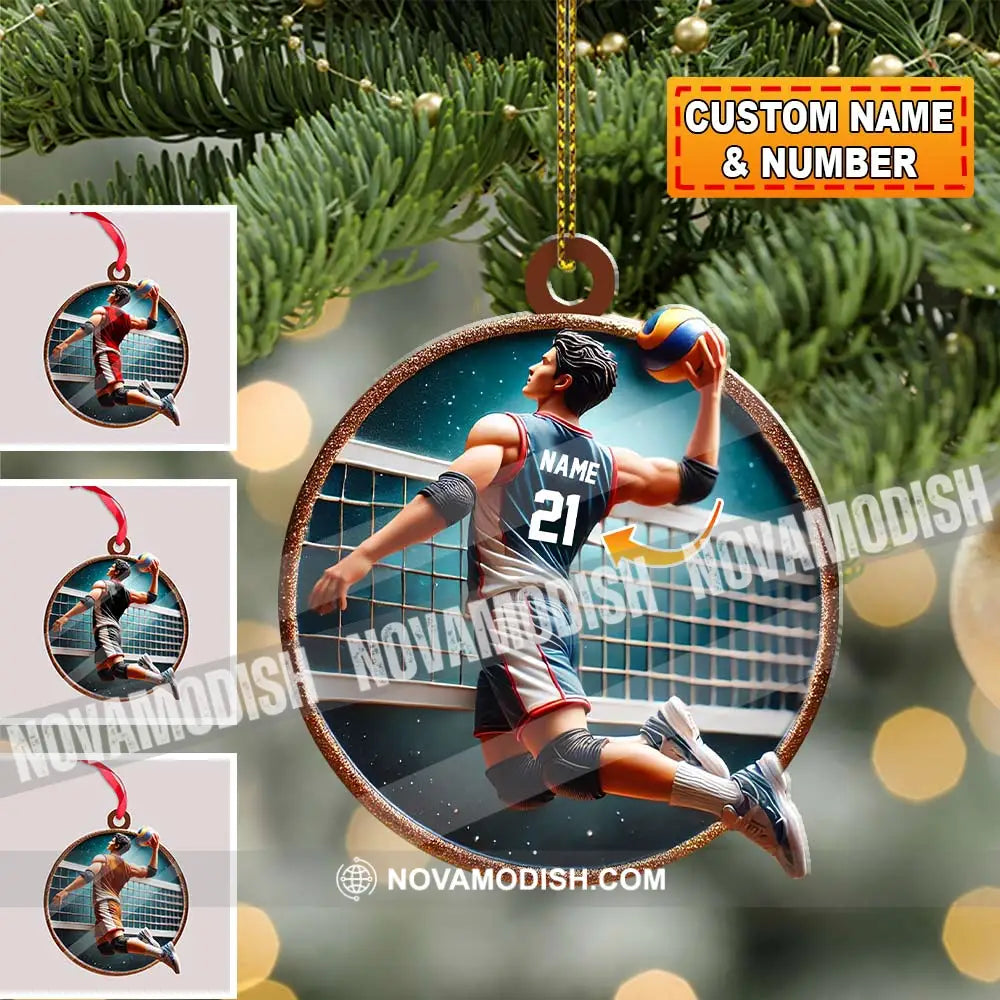 Custom Name And Number Handball Ornament Christmas Gift For Lover