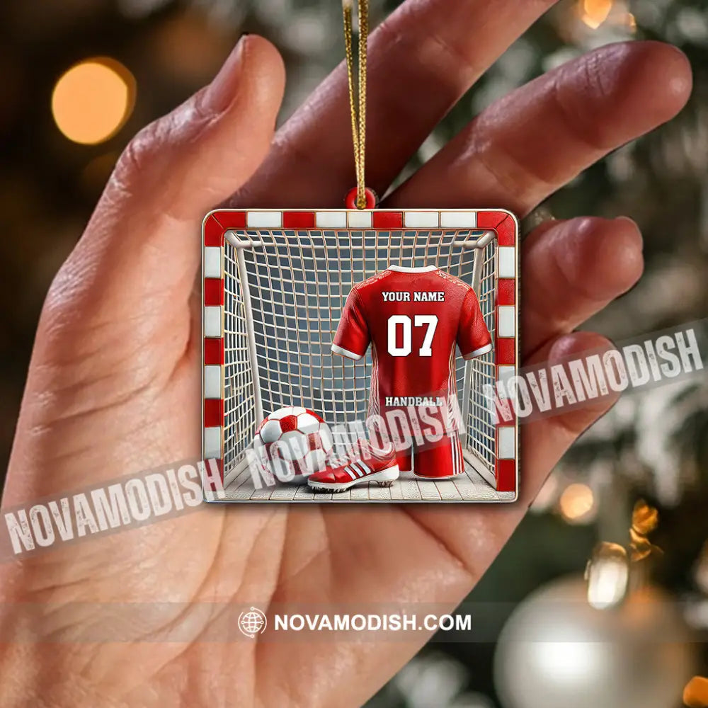 Custom Name And Number Handball Ornament Christmas Gift For Lover