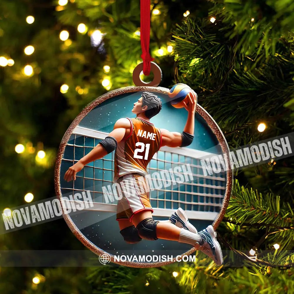 Custom Name And Number Handball Ornament Christmas Gift For Lover